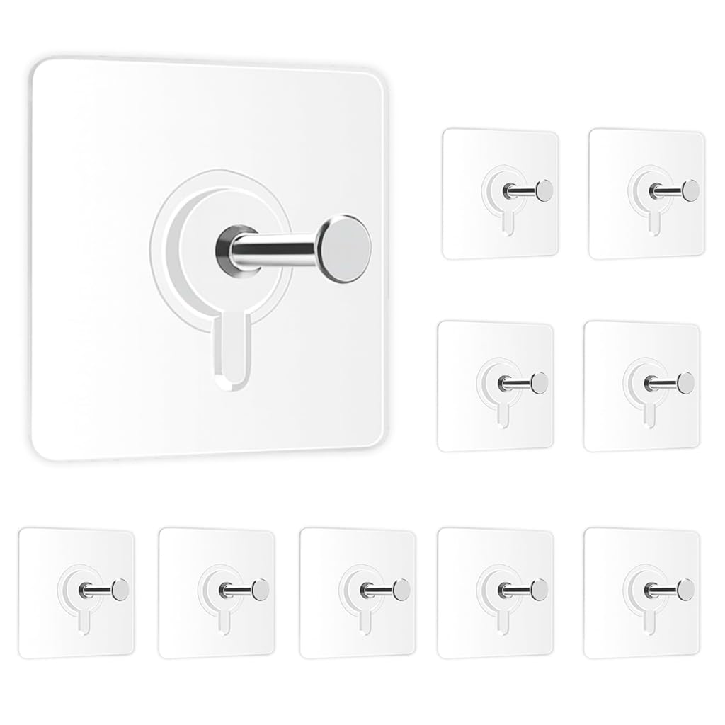 Heavy Duty Screw Wall Hooks for Hanging (Pack of 10)