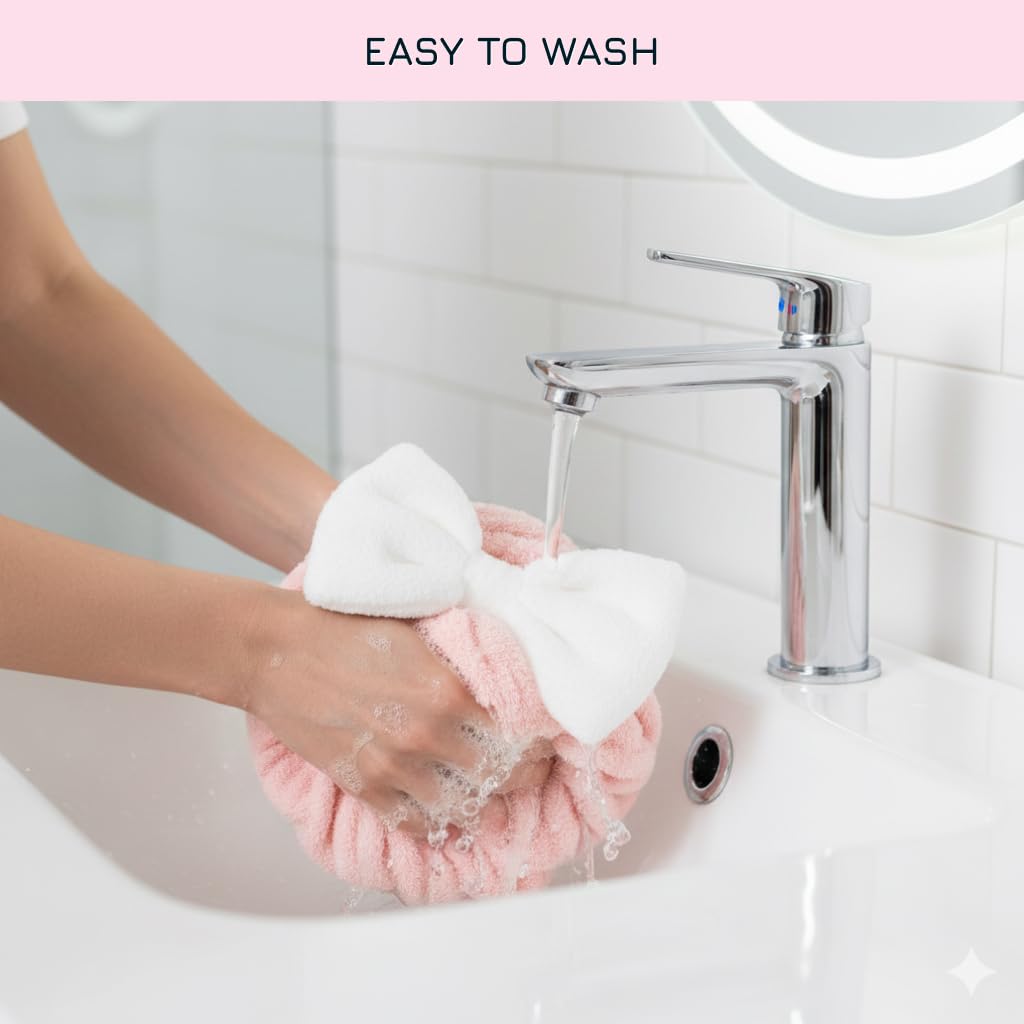 Microfiber Hair Drying Towel & Hair Drying Cap Combo Pack of 2 | Super Absorbent Quick Dry Hair Wrap & Hair Towel Cap for Women & Kids