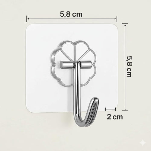 Self Adhesive Heavy Duty Wall Hooks for Hanging (Pack of 10)