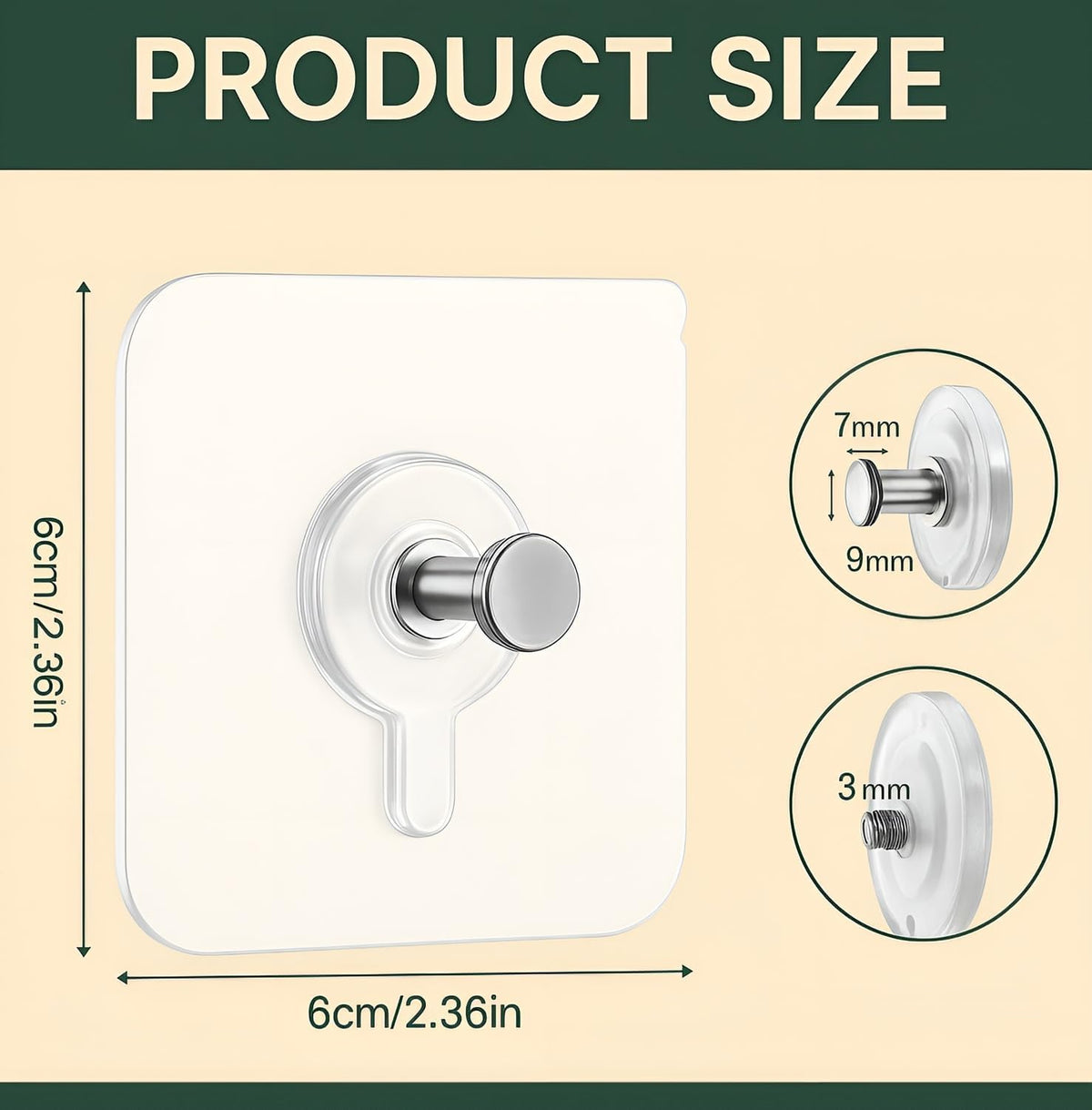 Heavy Duty Screw Wall Hooks for Hanging (Pack of 10)