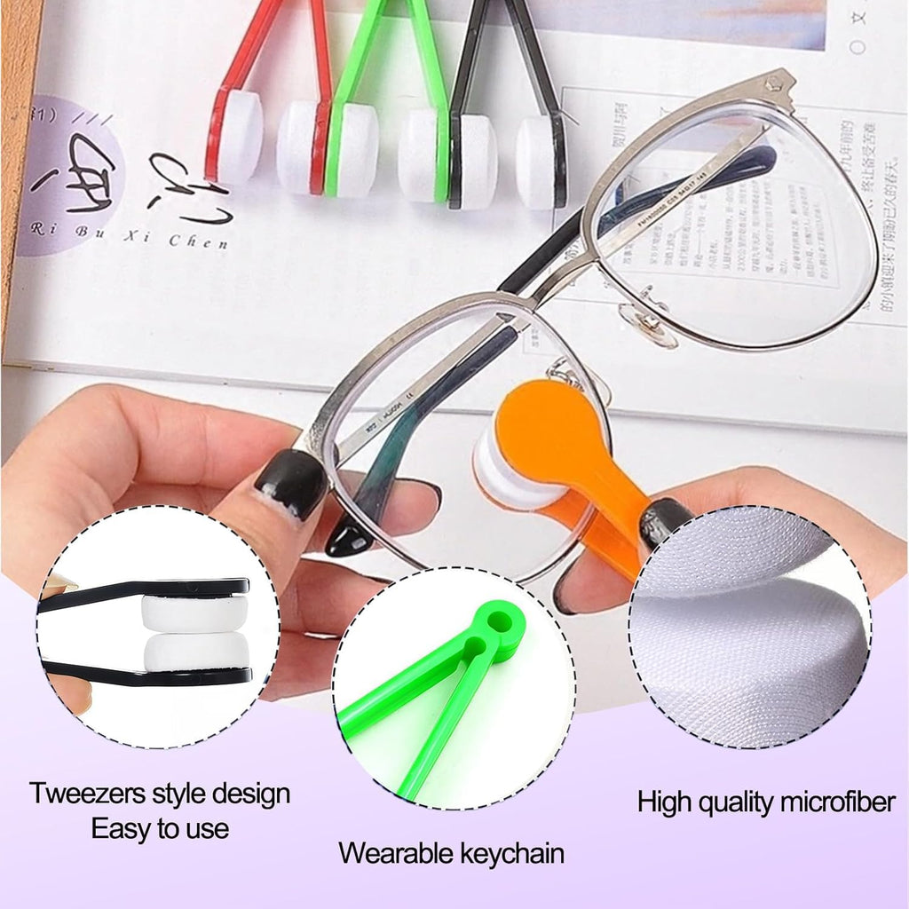 Microfiber Lens Cleaner Clip Pack of 2 – Scratch-Free Eyeglass Tool