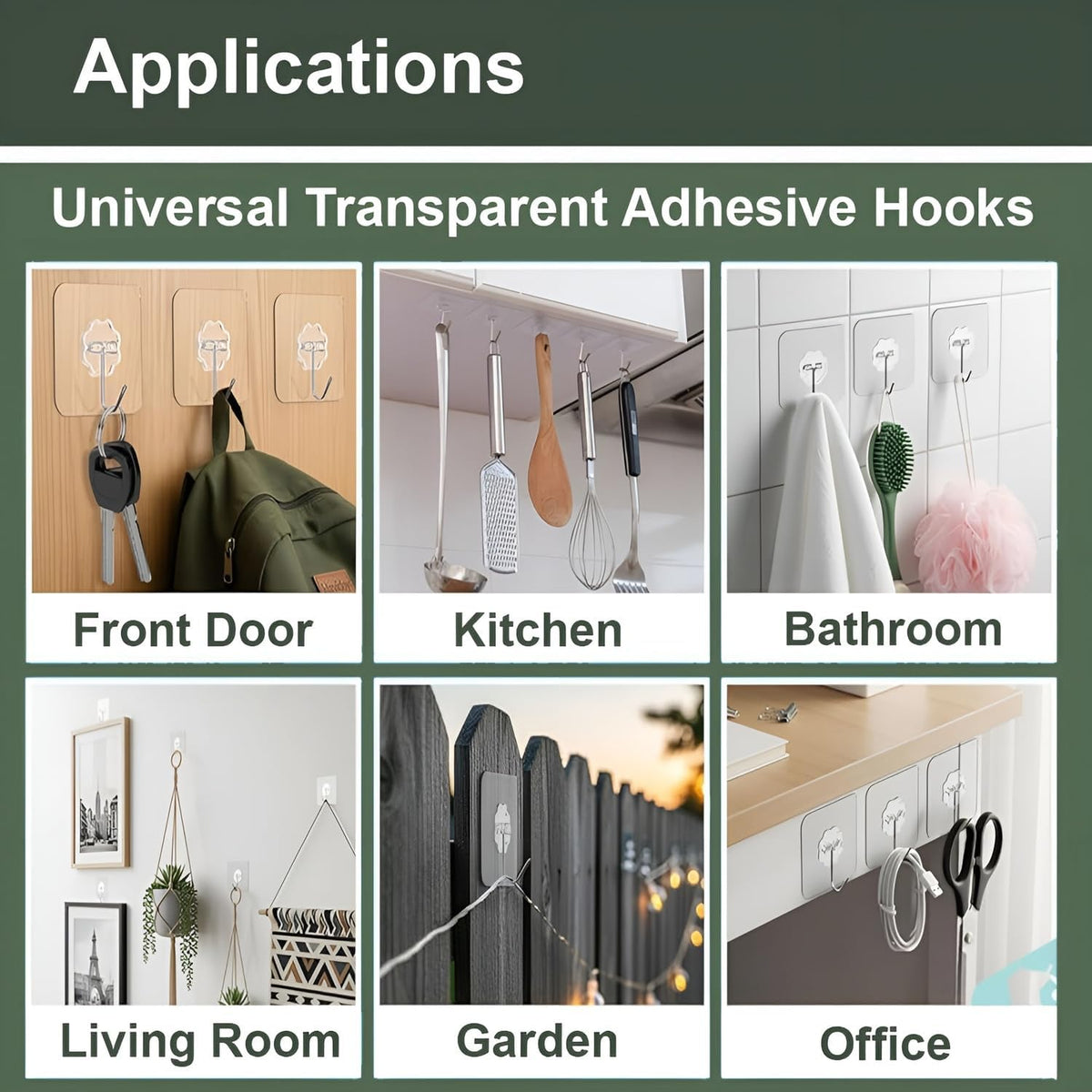 Heavy Duty Screw Wall Hooks for Hanging (Pack of 10)
