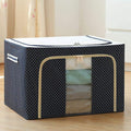 Heavy Duty 66L Foldable Steel Frame Storage Bag, Dual Zipper