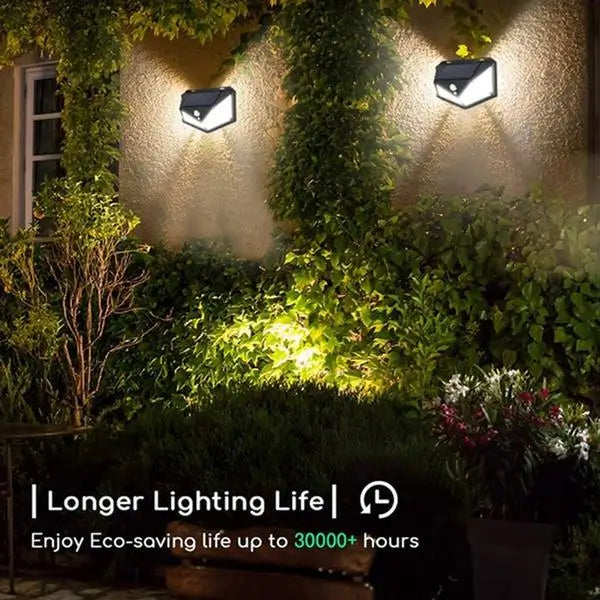 Solar Wall Light with 100 LED PIR Motion Sensor