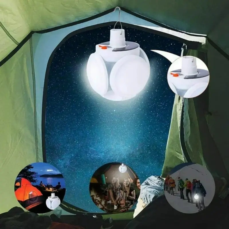 Solar Camping Light – USB Rechargeable Emergency LED Lantern