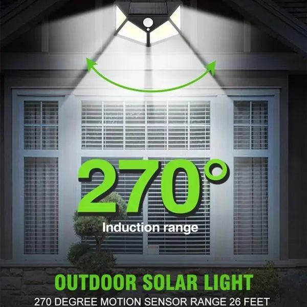 Solar Wall Light with 100 LED PIR Motion Sensor