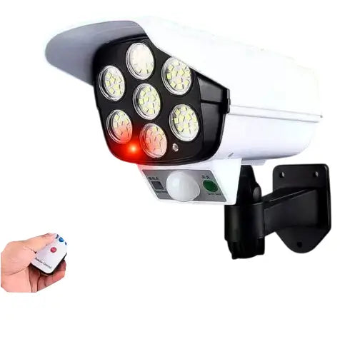 Solar Motion Sensor Light with Dummy Security Camera Design