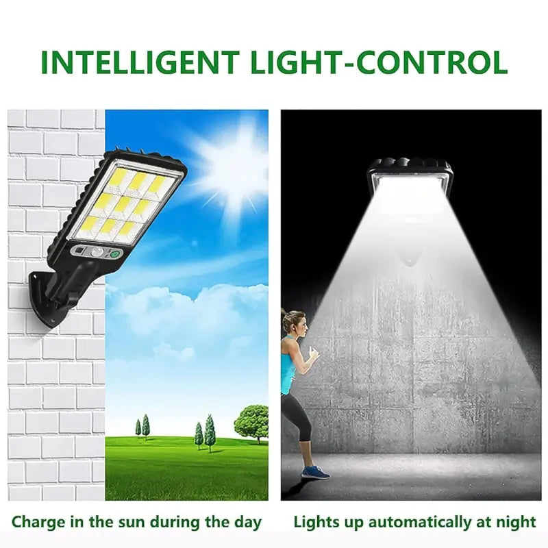 High-Power Solar LED Street Light with Motion Sensor & Remote